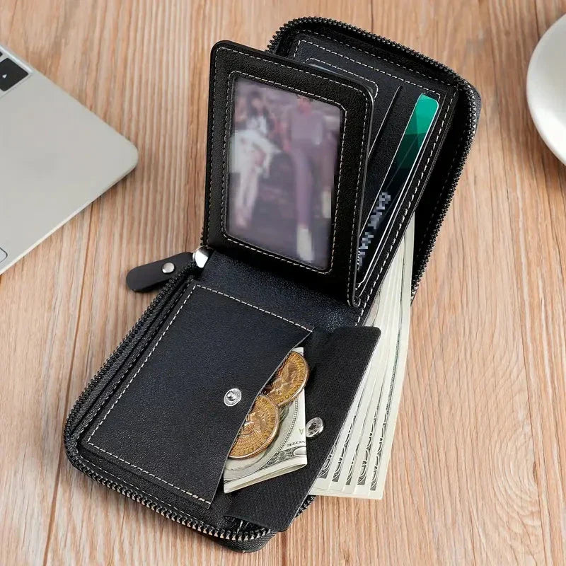 Men's Wallet | Slim Zip, Minimalist Design | Compact Storage