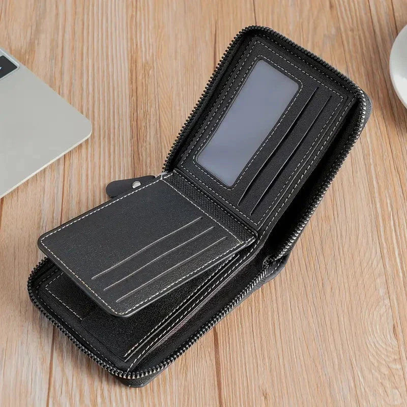 Men's Wallet | Slim Zip, Minimalist Design | Compact Storage