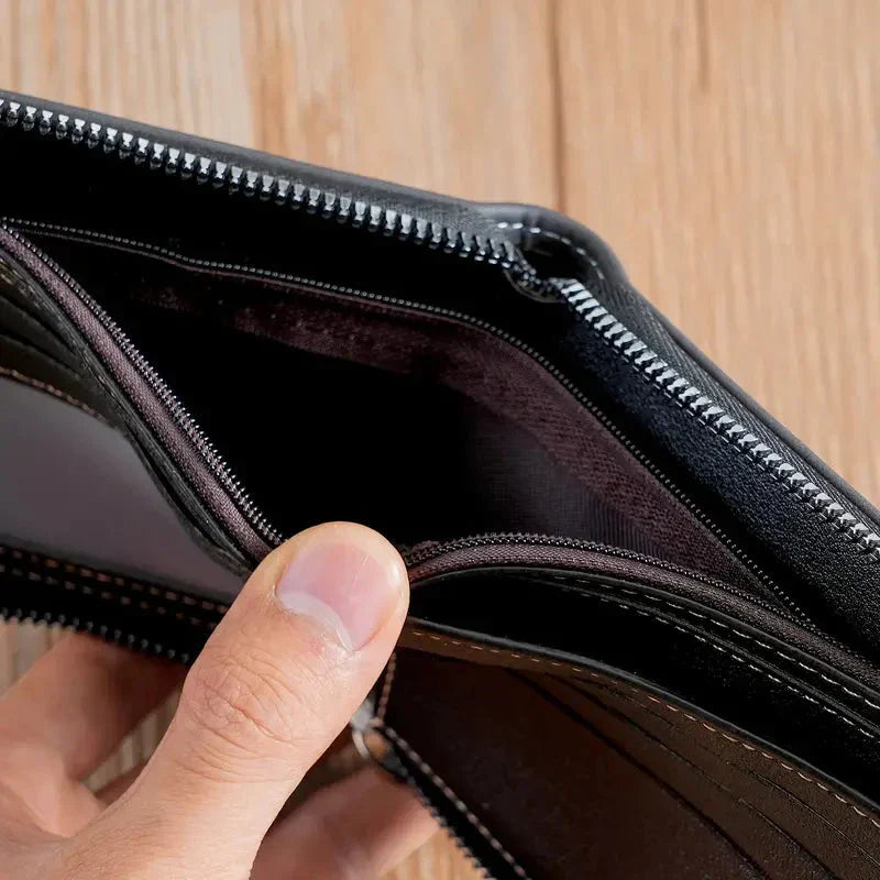 Men's Wallet | Slim Zip, Minimalist Design | Compact Storage