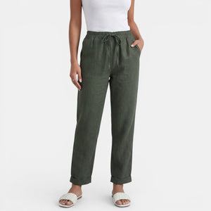 Women Linen High Waist Pants