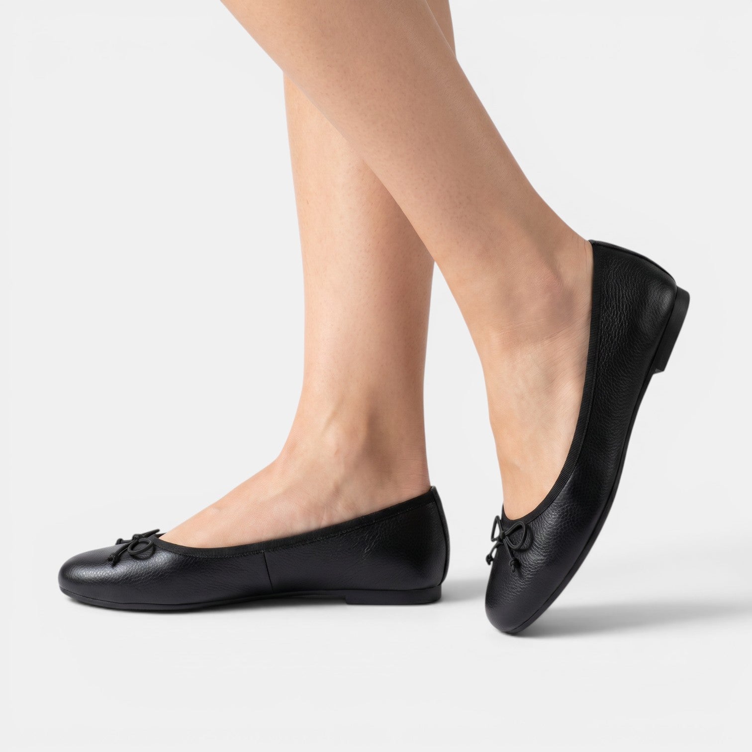 Women's Ballerina Flats | Black, Bow Detail | Comfortable Daily