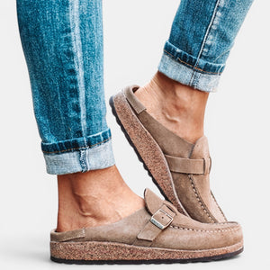 Women’s Suede Sandals | Orthopedic Comfort | Adjustable Buckle Detail