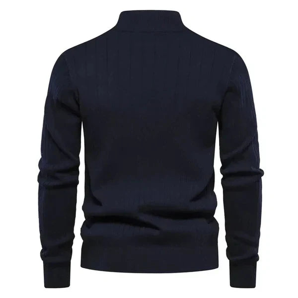 Men's Sweater | Half-Zip Long Sleeves | Acrylic Blend