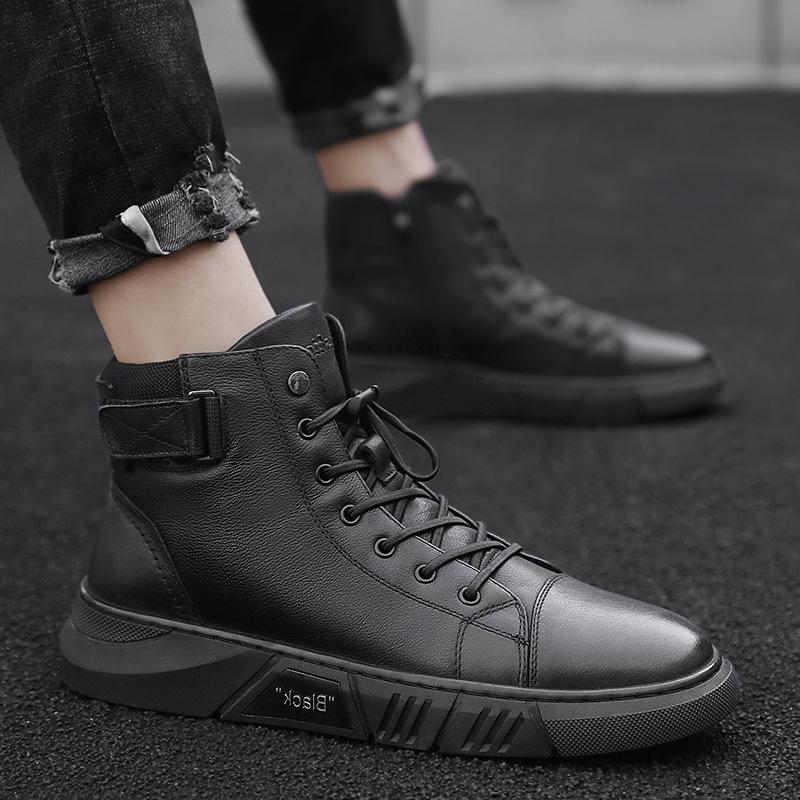 Men's Ankle Boots | Black, Lace-Up | High-Top