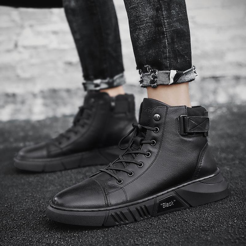 Men's Ankle Boots | Black, Lace-Up | High-Top