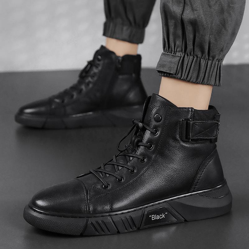 Men's Ankle Boots | Black, Lace-Up | High-Top