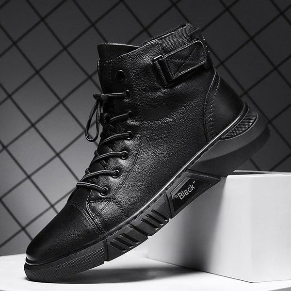 Men's Ankle Boots | Black, Lace-Up | High-Top