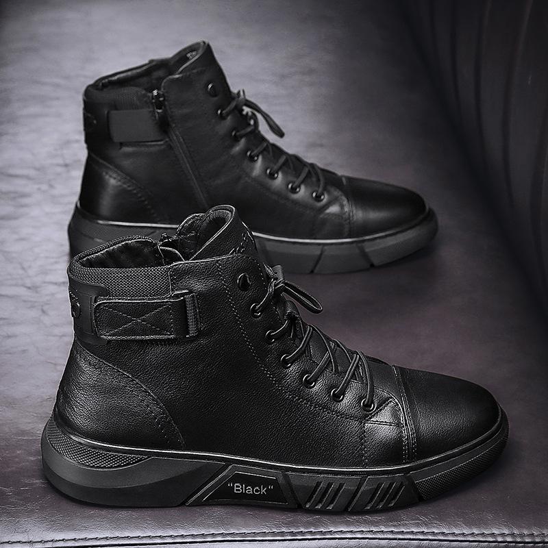 Men's Ankle Boots | Black, Lace-Up | High-Top