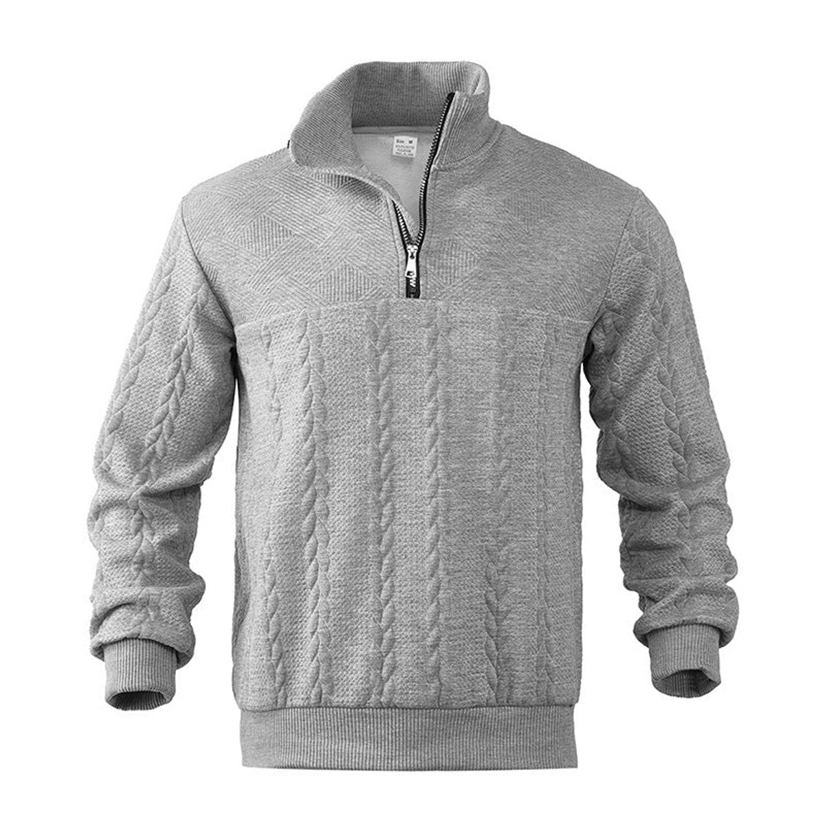 Men's Cable Knit Sweater | Quarter-Zip Pullover | Crew Neck