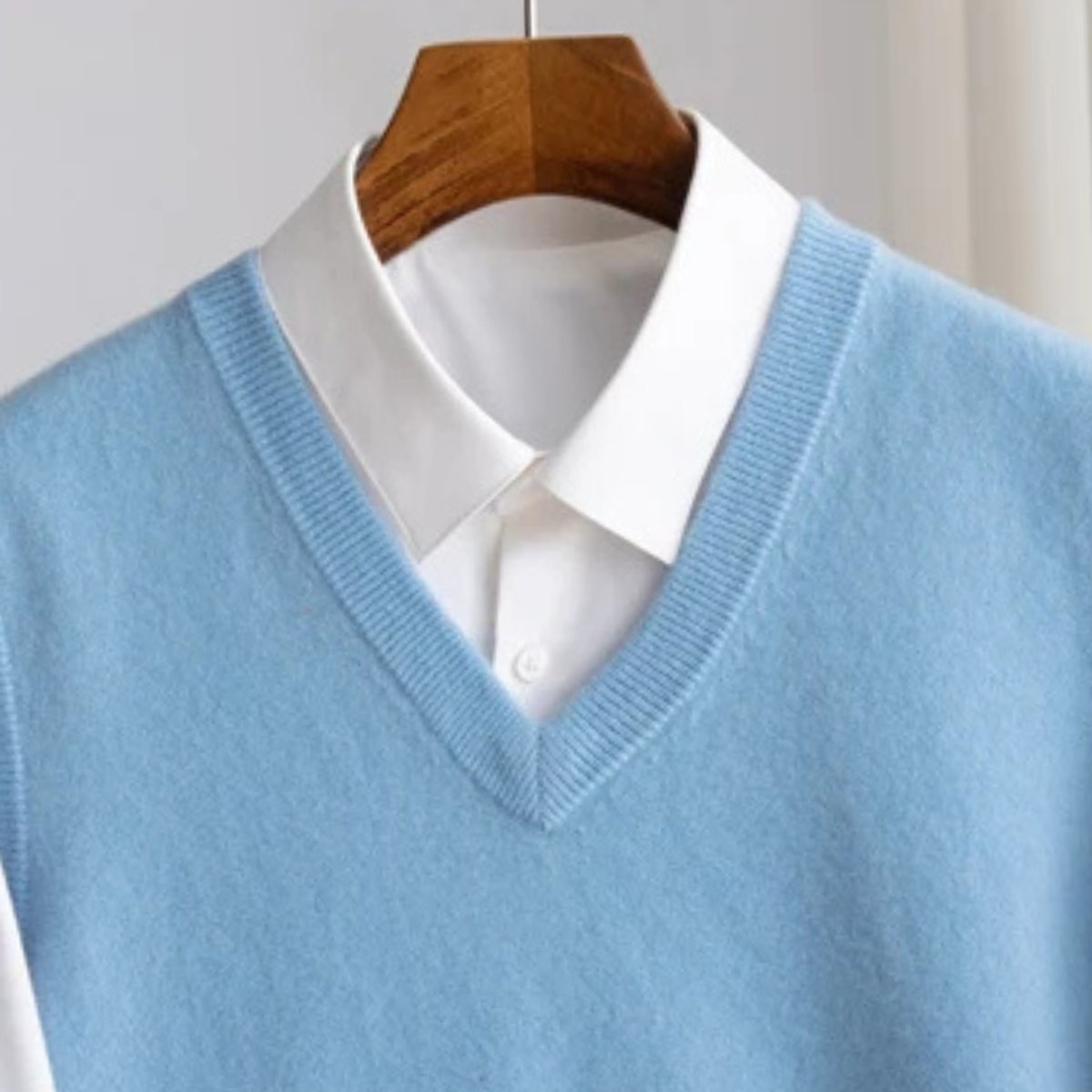 Men's Merino Wool Vest | V-Neck Layering Knit | Australian Wool
