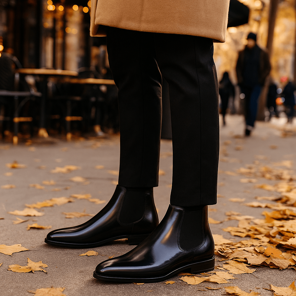 Men's Chelsea Boots - Almond Toe - Ankle Slip-On