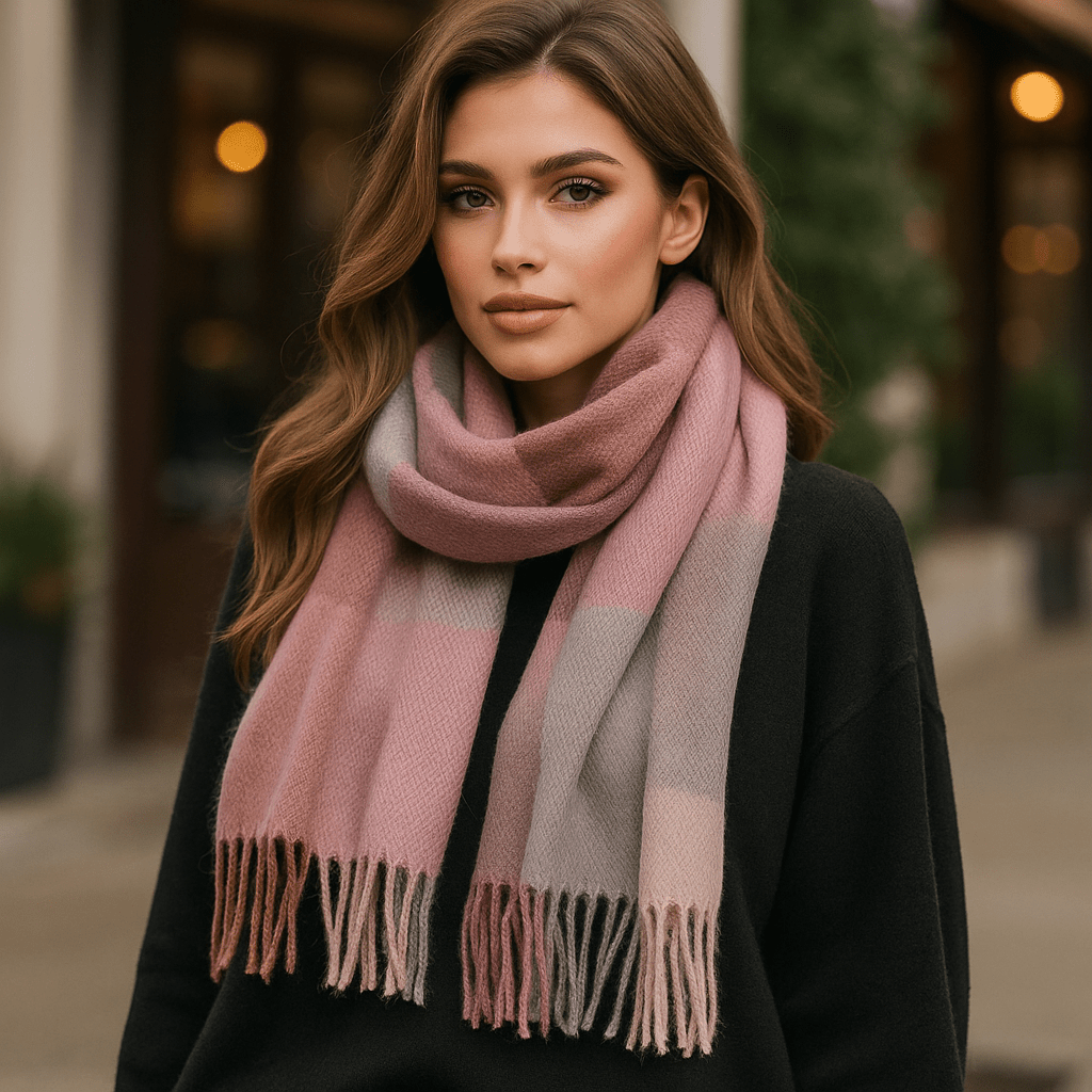 Checked Scarf | Soft, Lightweight and Cosy | Elegant Winter Fashion Accessory