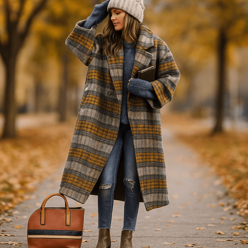 Milla - Long Coat - Warm Colours - Stylish Comfort