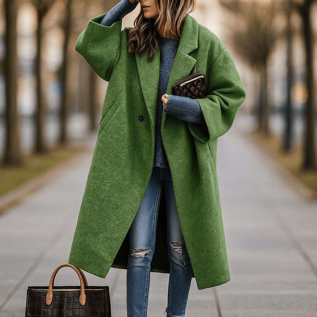 Milla - Long Coat - Warm Colours - Stylish Comfort