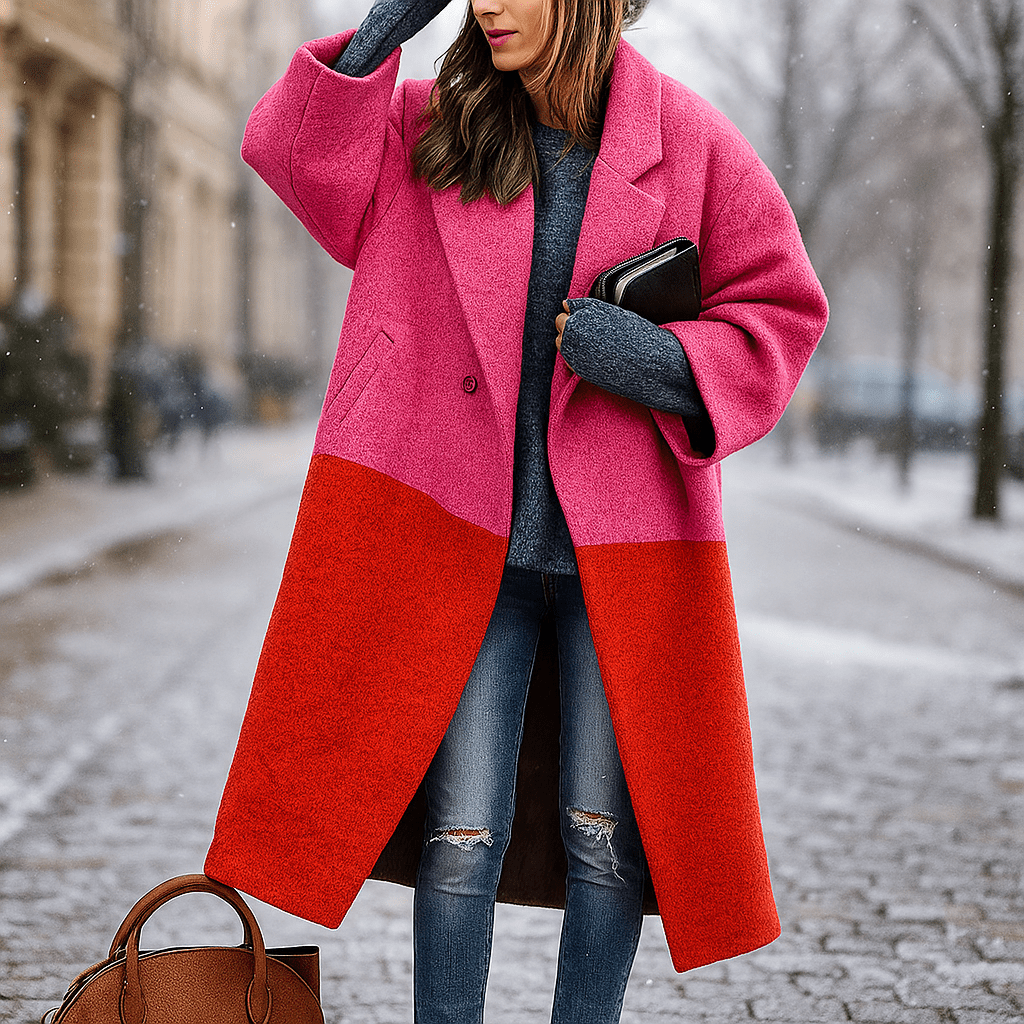 Milla - Long Coat - Warm Colours - Stylish Comfort
