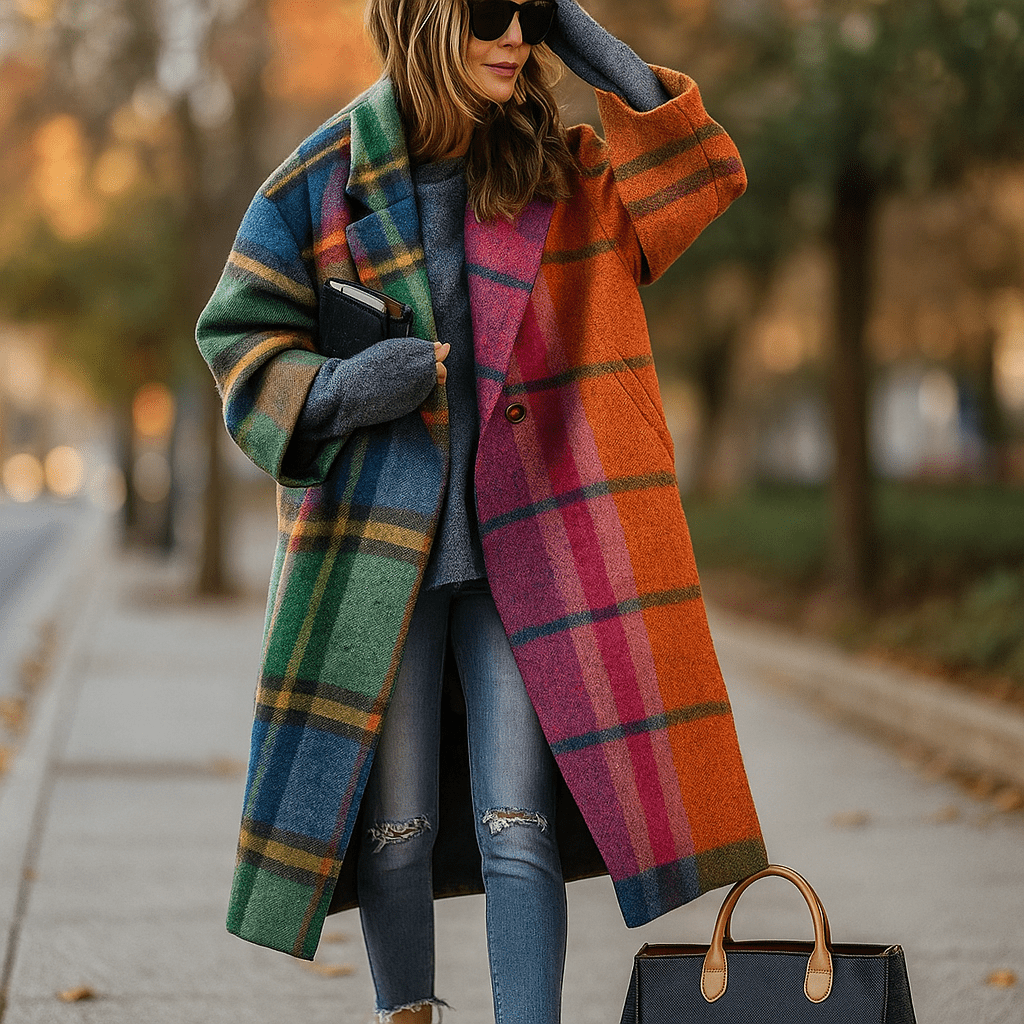 Milla - Long Coat - Warm Colours - Stylish Comfort