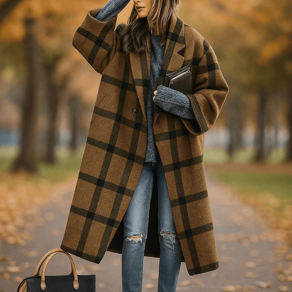 Milla - Long Coat - Warm Colours - Stylish Comfort