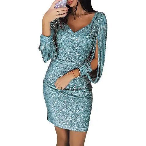 Anika Glitter Evening Dress - Long - Elegant - Formal Gown