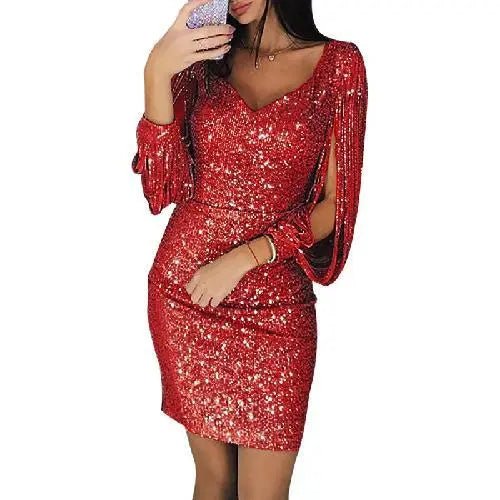 Anika Glitter Evening Dress - Long - Elegant - Formal Gown
