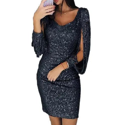 Anika Glitter Evening Dress - Long - Elegant - Formal Gown