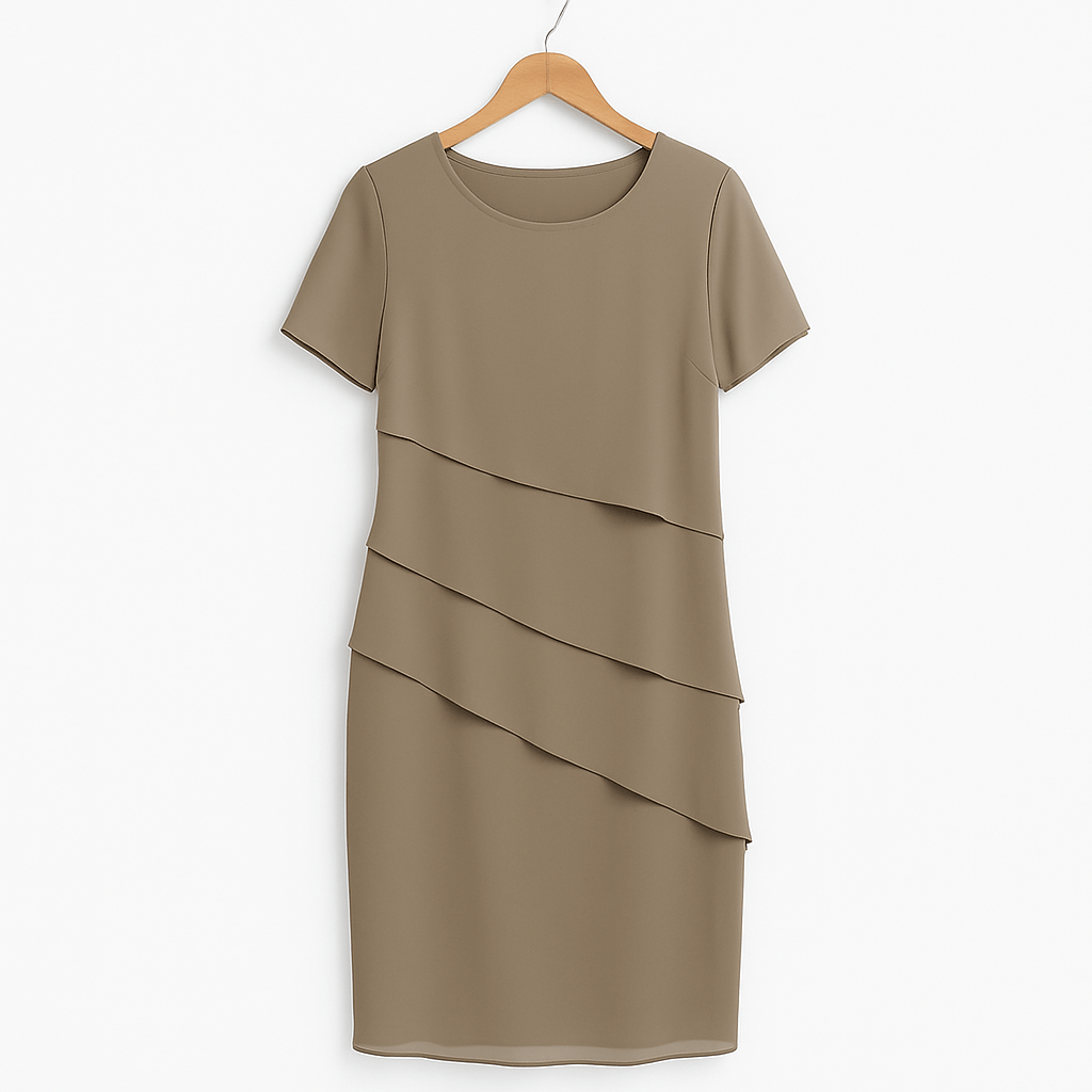 Evening Chiffon Dress - Daria - Ruffled Elegance