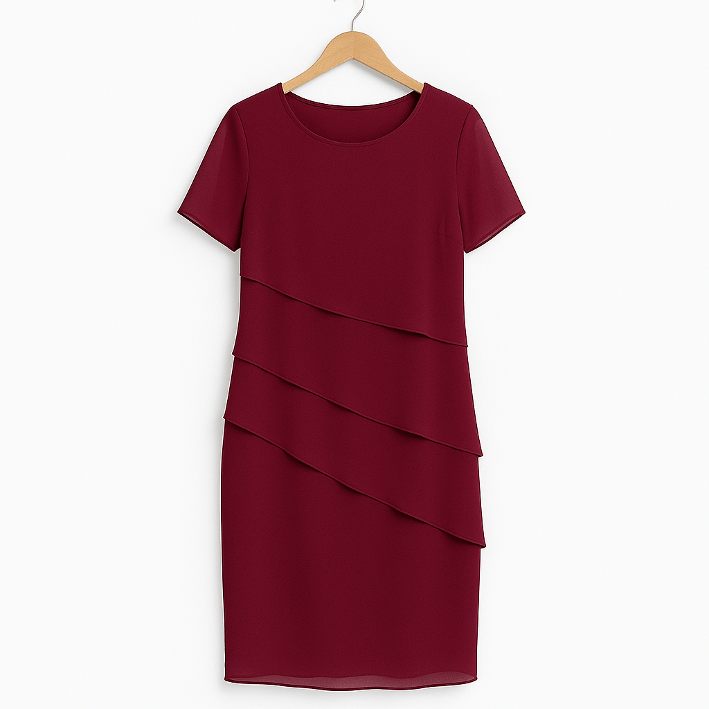 Evening Chiffon Dress - Daria - Ruffled Elegance