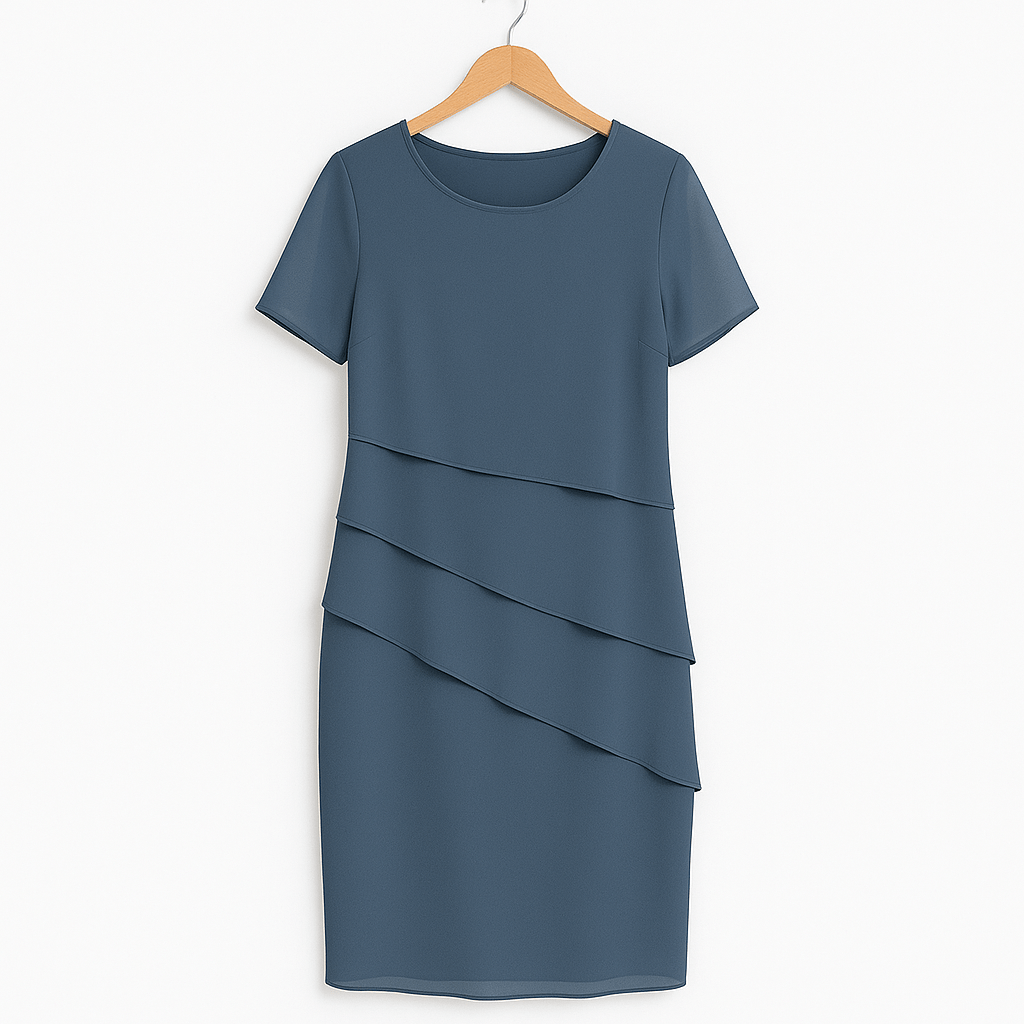 Evening Chiffon Dress - Daria - Ruffled Elegance