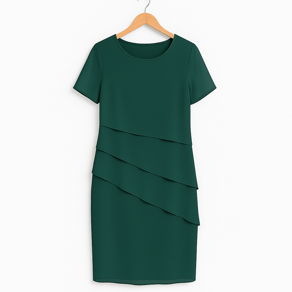 Evening Chiffon Dress - Daria - Ruffled Elegance