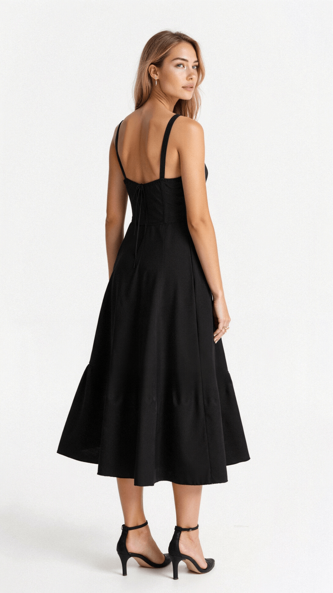 Evening Dress | Elegant, Floral | Flowing Midi Dress