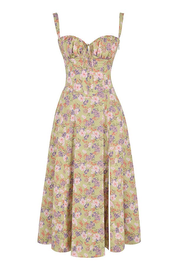 Evening Dress | Elegant, Floral | Flowing Midi Dress