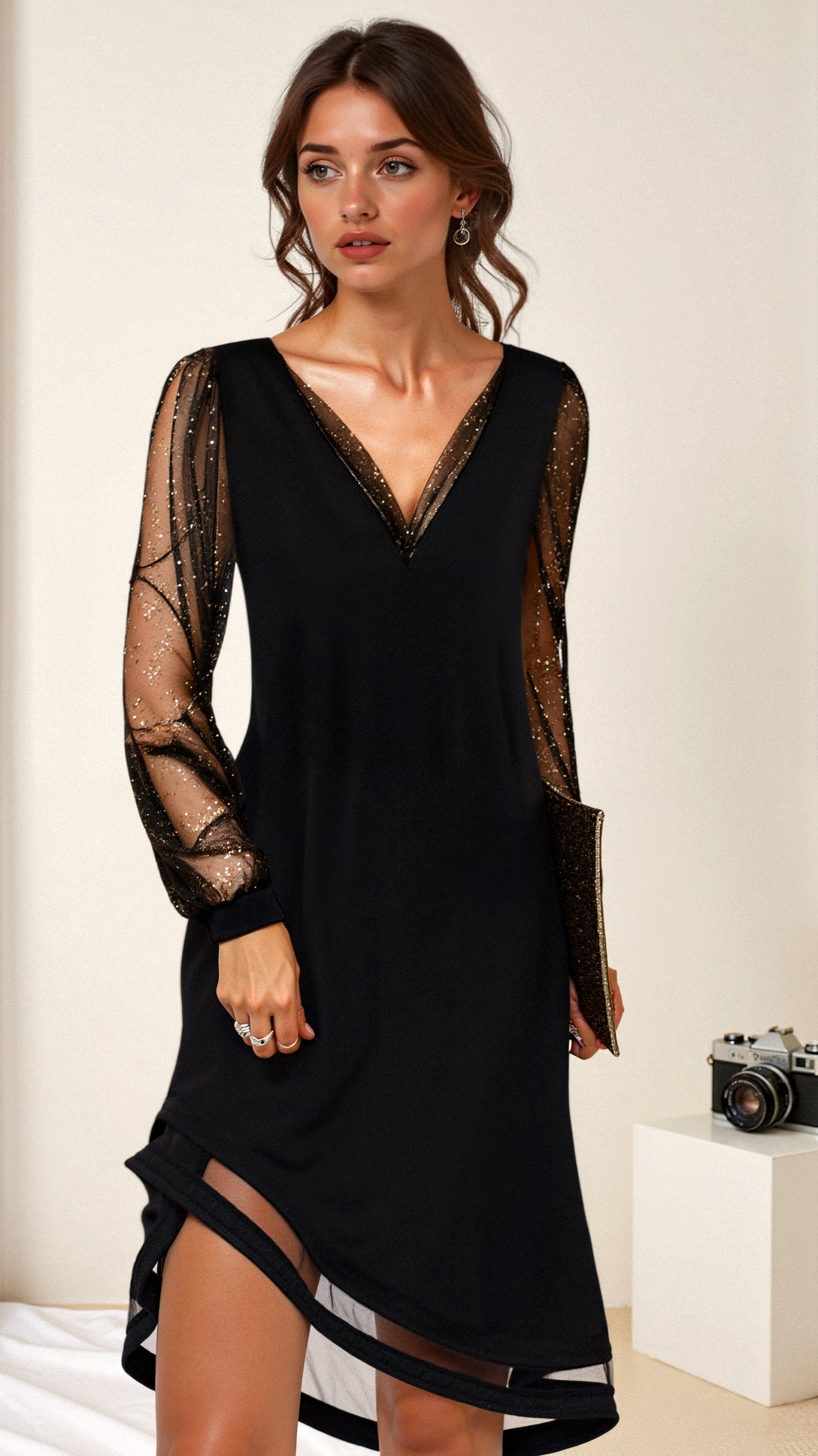 Evening Dress | Mini, Elegant | Sparkly Cocktail Party