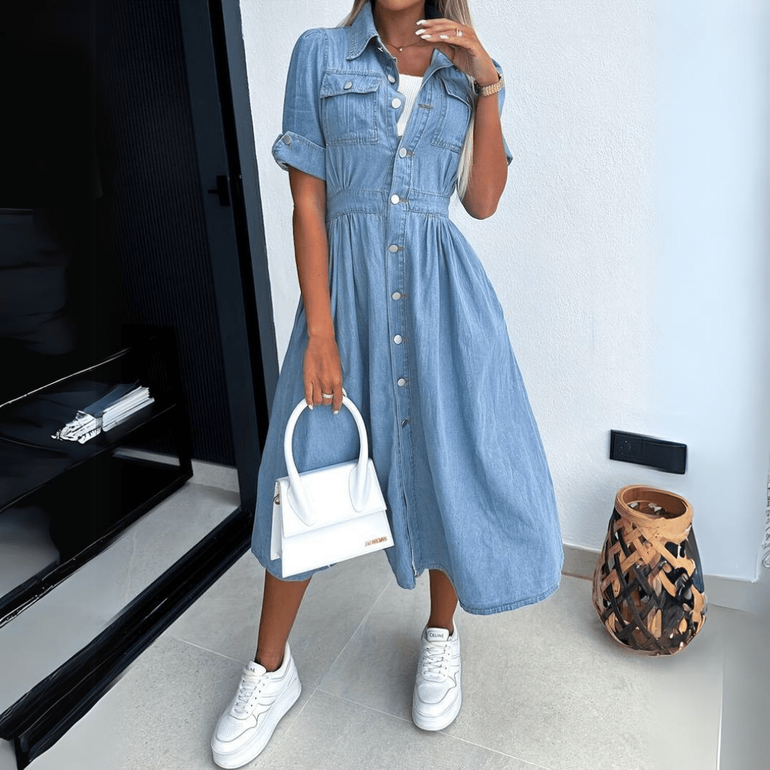 Rebekka Midi Denim Dress - Women's