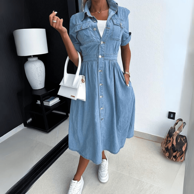 Rebekka Midi Denim Dress - Women's