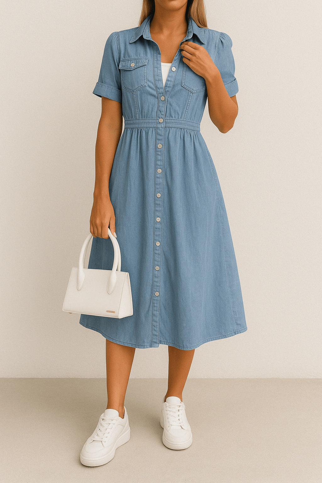 Rebekka Midi Denim Dress - Women's