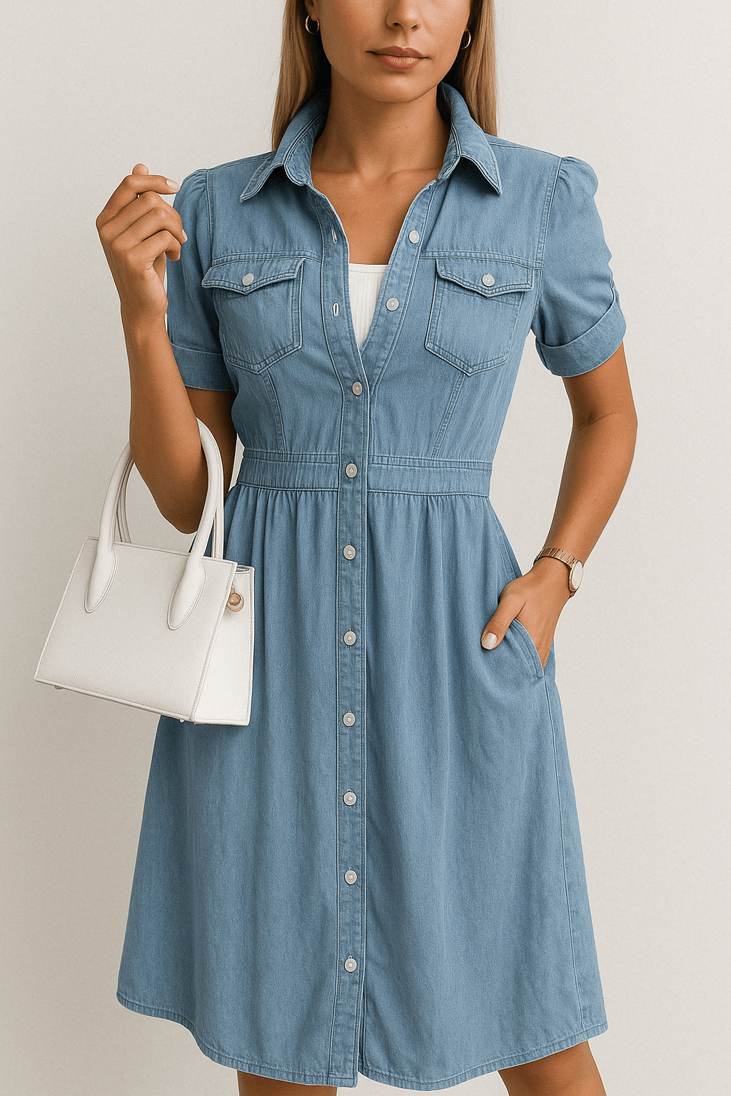 Rebekka Midi Denim Dress - Women's