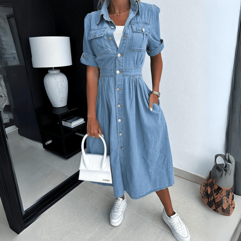 Rebekka Midi Denim Dress - Women's