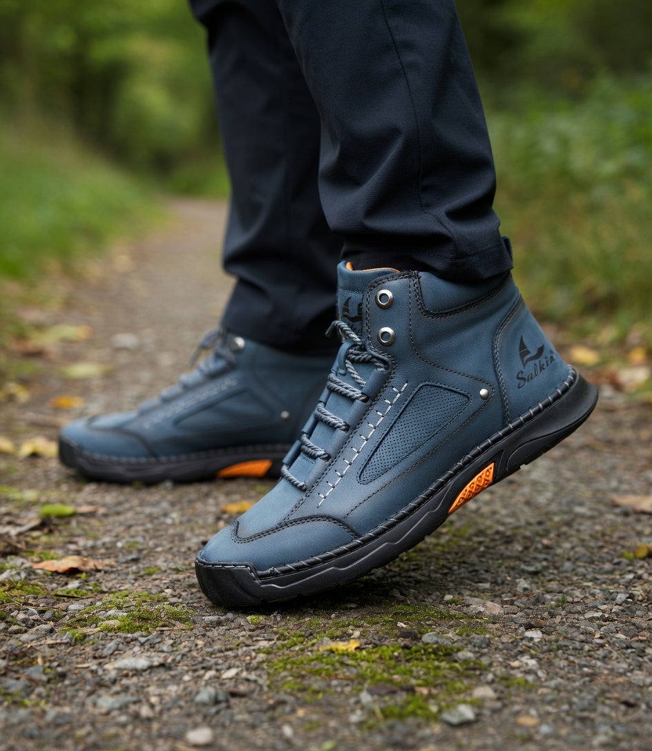 Waterproof Men's Ankle Boots - Non-Slip Sole - Rugged Grip