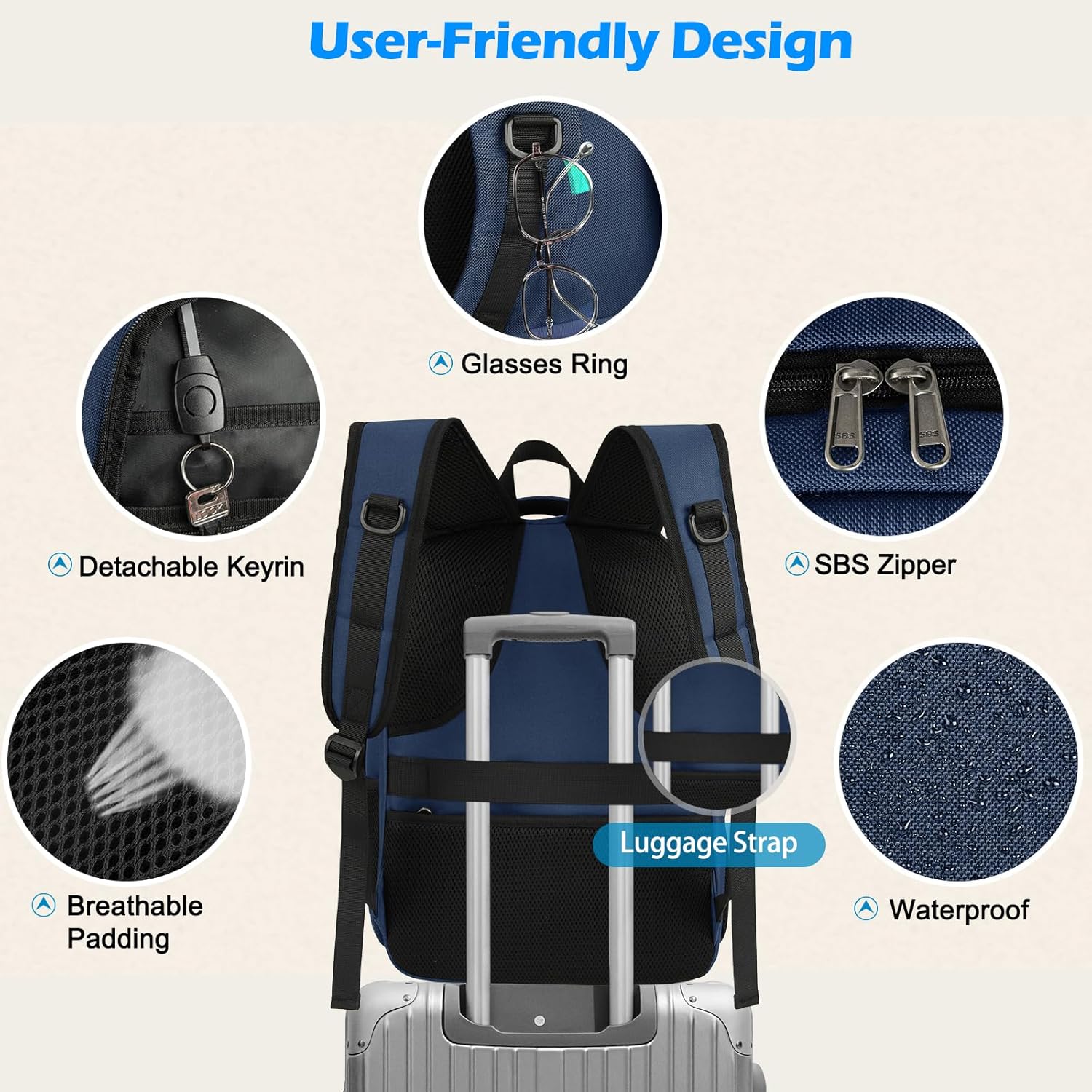 Laptop Backpack | Waterproof, USB Port, Meal Compartment