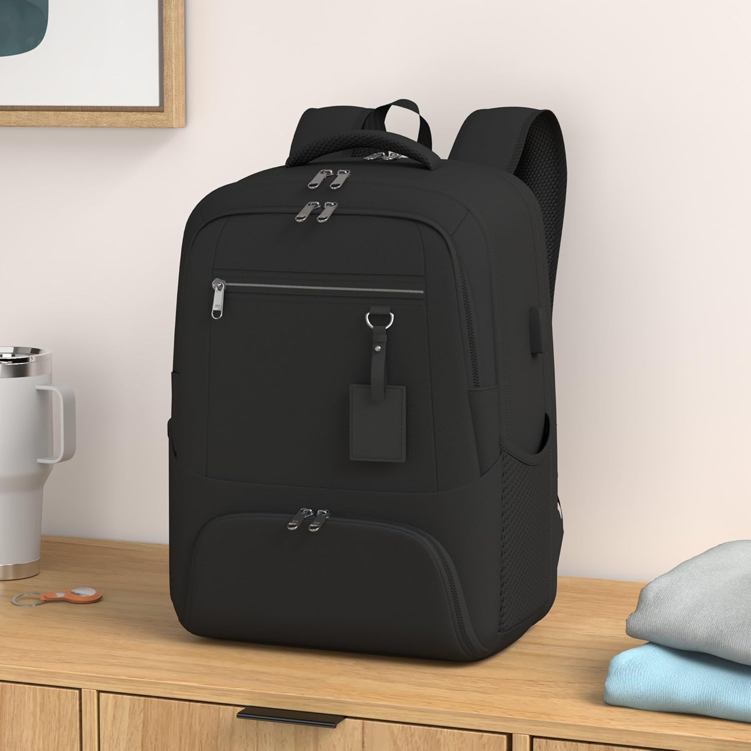 Laptop Backpack | Waterproof, USB Port, Meal Compartment