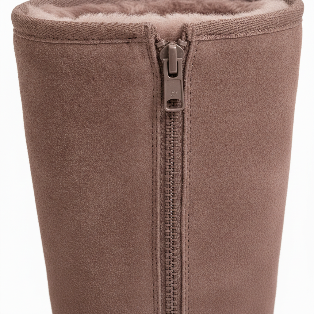 Sheepskin Boots | Women's Suede, Side Zip | Waterproof Winter Boots