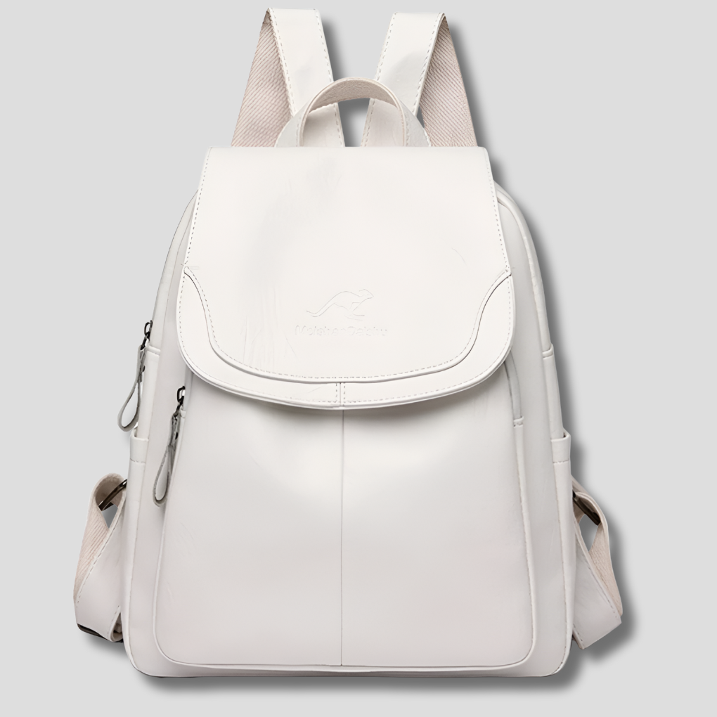 Anti-Theft Backpack for Women | Embossed Leather, 10 Colors