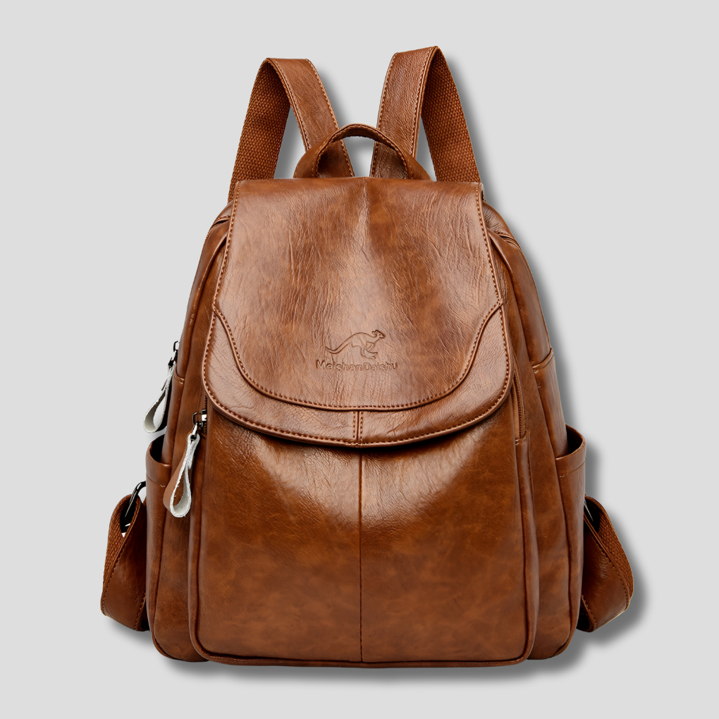 Anti-Theft Backpack for Women | Embossed Leather, 10 Colors