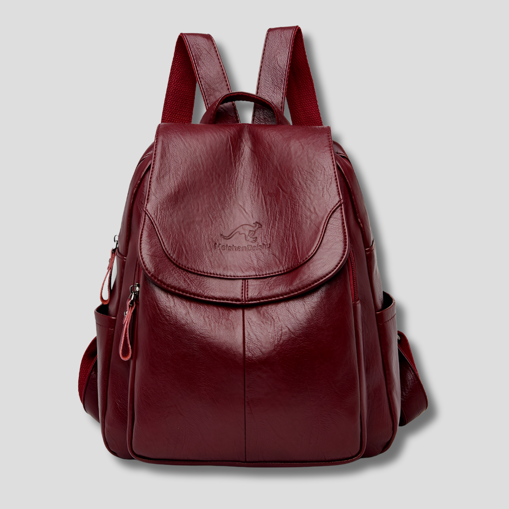 Anti-Theft Backpack for Women | Embossed Leather, 10 Colors