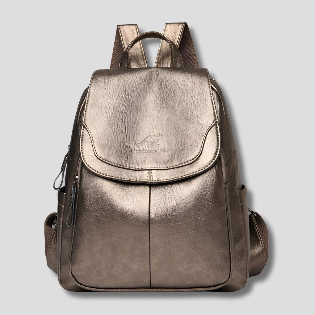 Anti-Theft Backpack for Women | Embossed Leather, 10 Colors