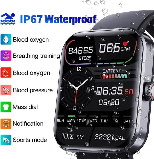 Smart Watch | Wellness, Fitness Tracking | Heart Rate, Blood Pressure, Blood Oxygen