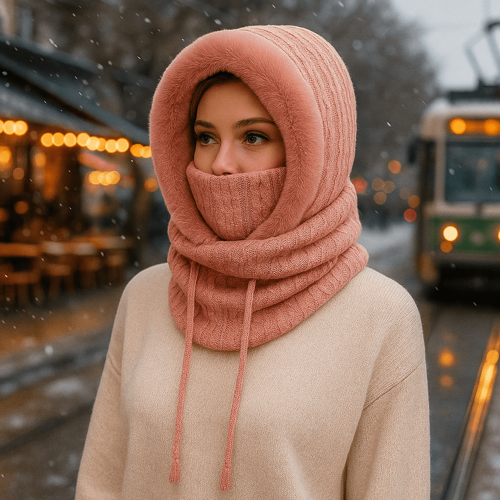 Winter Knit Set | Soft, Warm Knitted Accessories | Hood with Cosy Lining