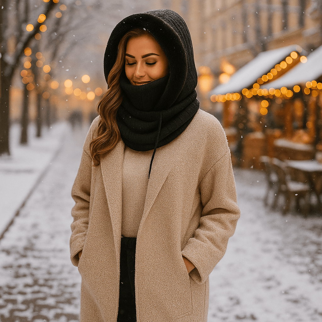 Winter Knit Set | Soft, Warm Knitted Accessories | Hood with Cosy Lining