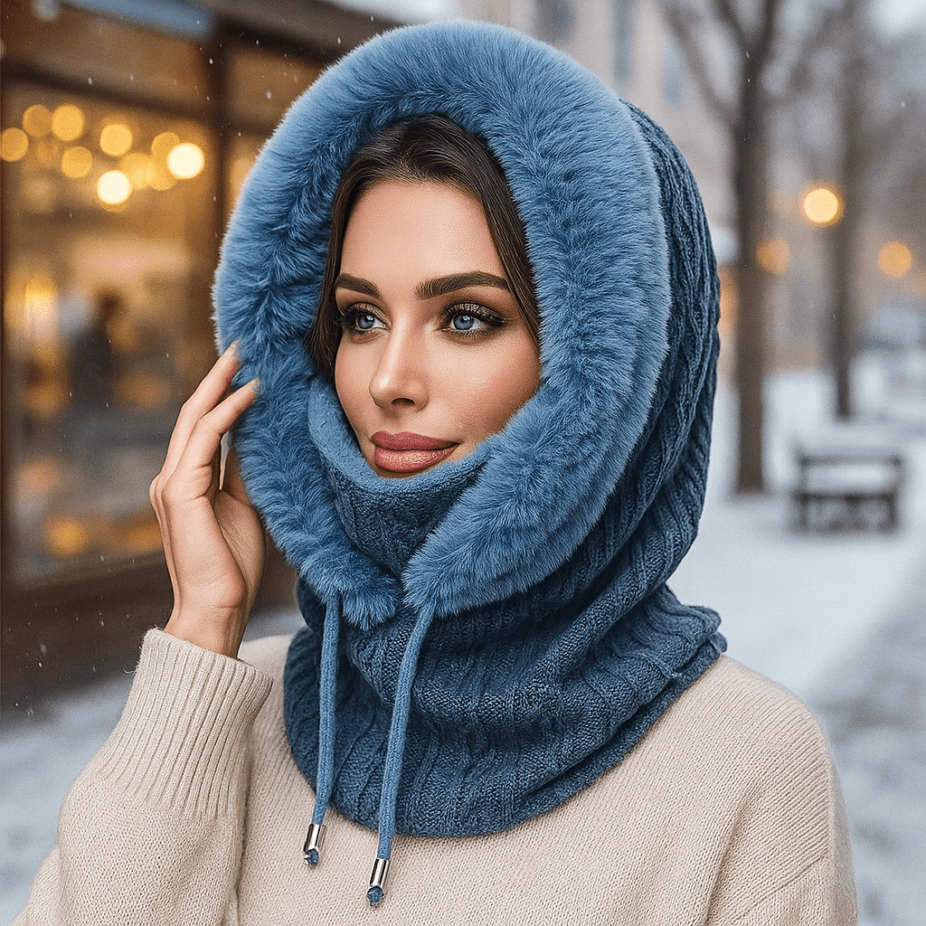 Winter Knit Set | Soft, Warm Knitted Accessories | Hood with Cosy Lining