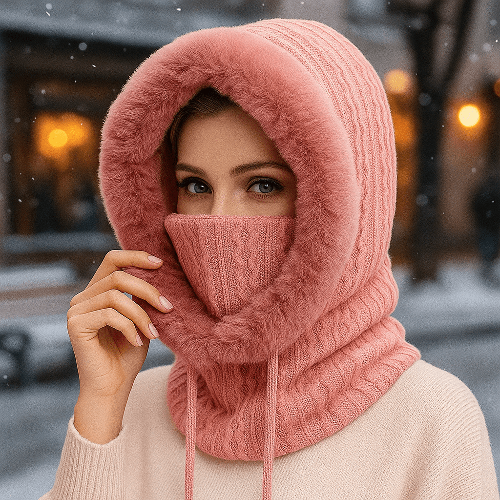 Winter Knit Set | Soft, Warm Knitted Accessories | Hood with Cosy Lining