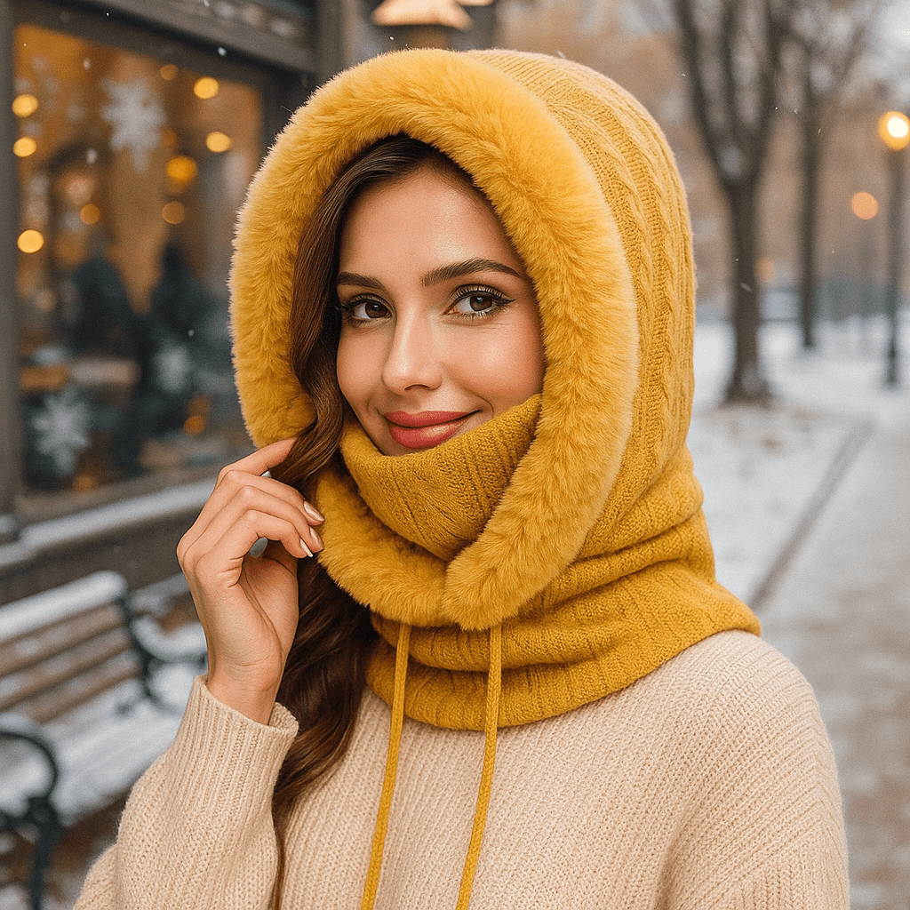 Winter Knit Set | Soft, Warm Knitted Accessories | Hood with Cosy Lining